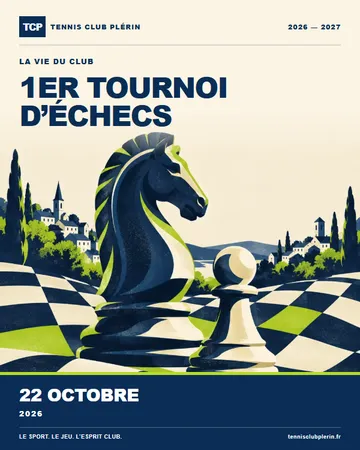 Affiche 1er tournoi d’échecs — jeudi 22 octobre