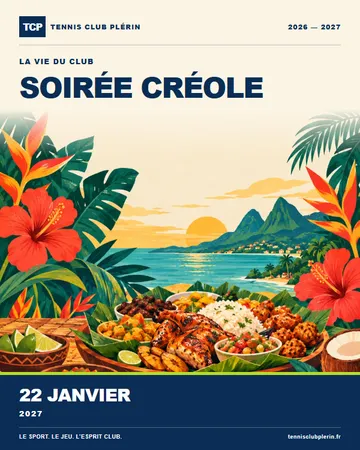 Affiche Soirée créole — vendredi 22 janvier