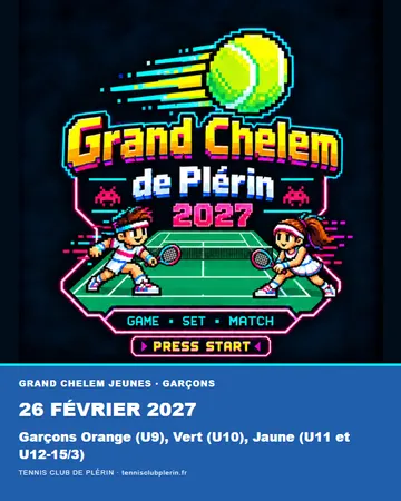 Affiche Grand Chelem jeunes — vendredi 26 février
