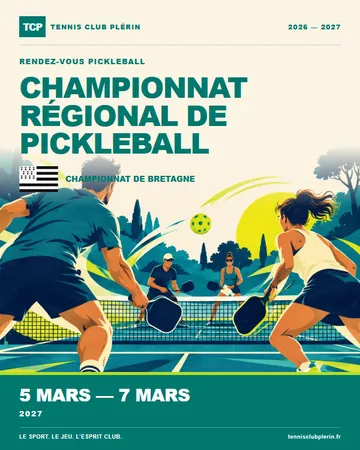 Affiche Championnat régional de pickleball — 5 mars → 7 mars