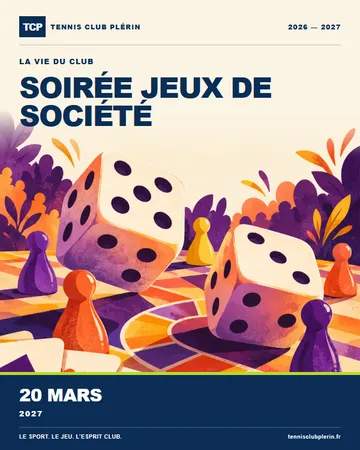Affiche Soirée jeux de société — samedi 20 mars