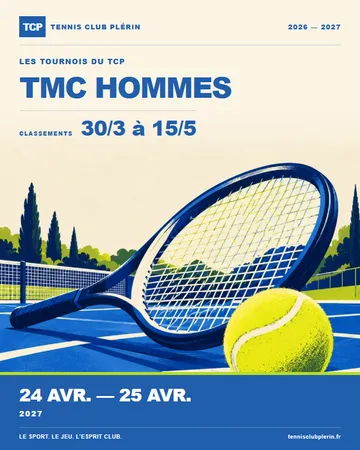 Affiche TMC hommes — 24 avr. → 25 avr.