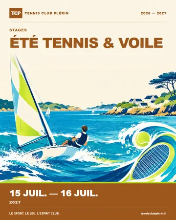 Affiche Stage été 1 & voile/tennis — 15 juil. → 16 juil.