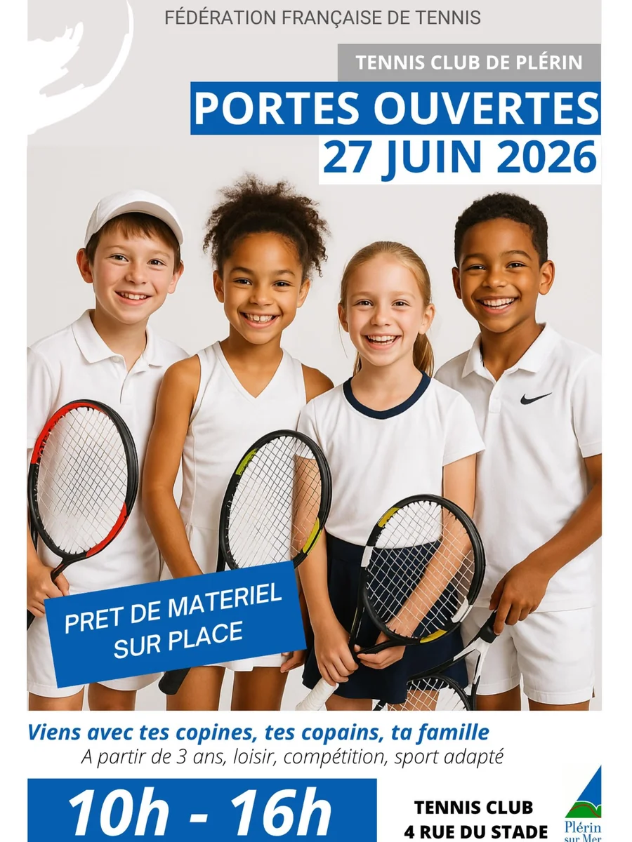Portes ouvertes Tennis Club de Plérin - 27 juin 2026